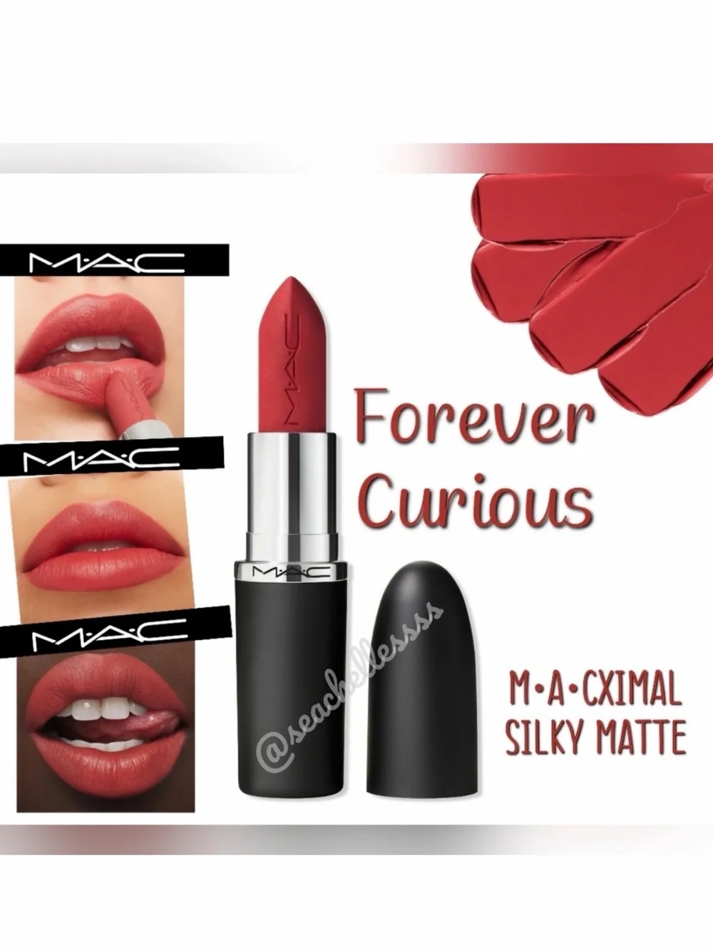 M•A•CXIMAL Silky Matte Lipstick Forever Curious Pink Red Brand New in Box